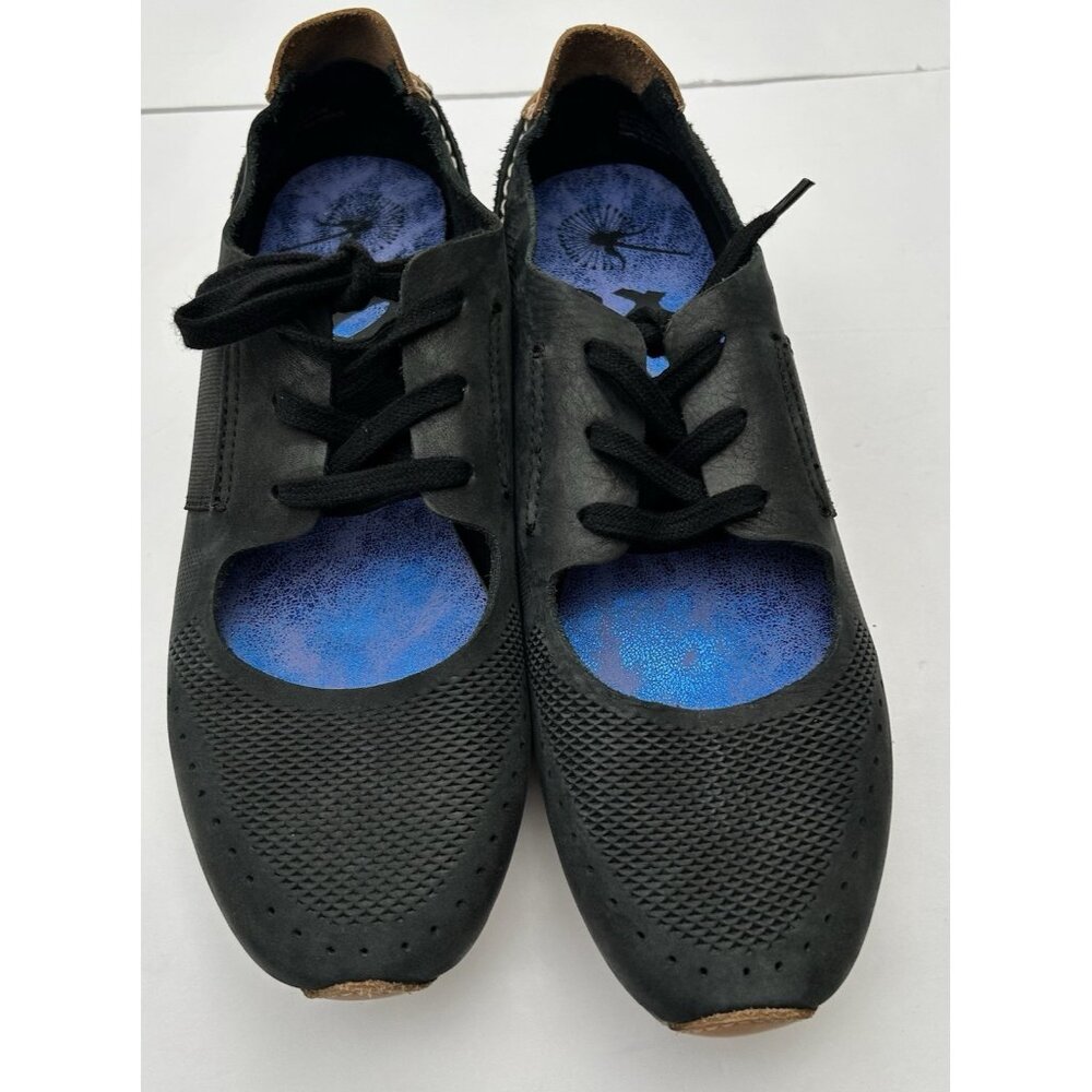 OTBT Stardust Sneaker Leather Black Womens Size 10M Athletic Shoes Lace-up - Picture 3 of 11